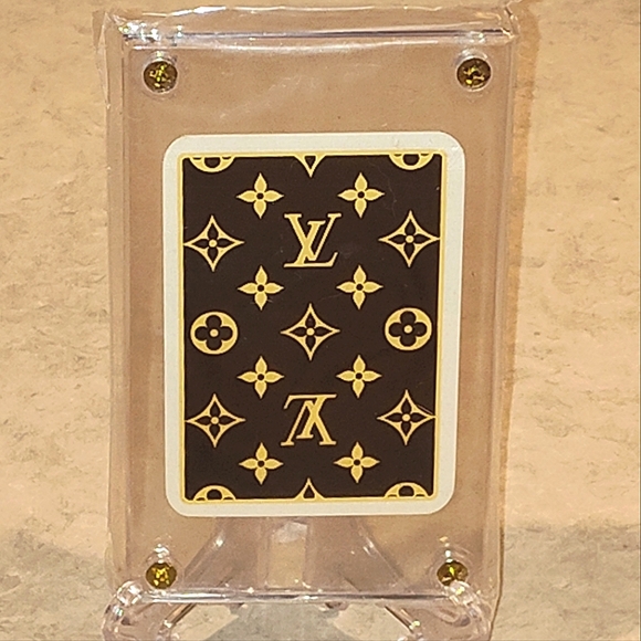 VINTAGE RARE LOUIS VUITTON BROWN LV SIGNATURE MONOGRAM JACK OF ♦️ PLAYING CARD - Picture 1 of 6